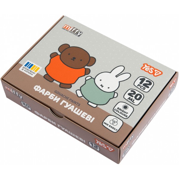 Фото - Краски YES Miffy 12 цв. 20 мл (230446)